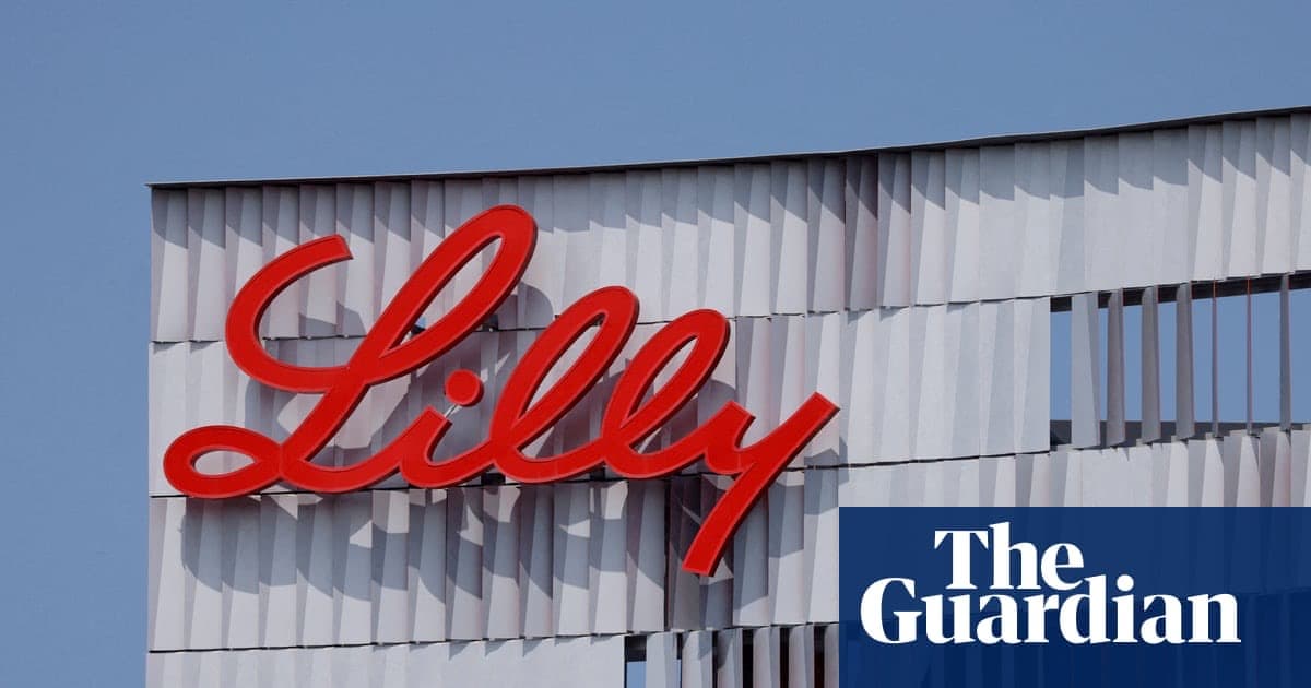 Lilly building signage used with reporting on a late-stage retatrutide trial.